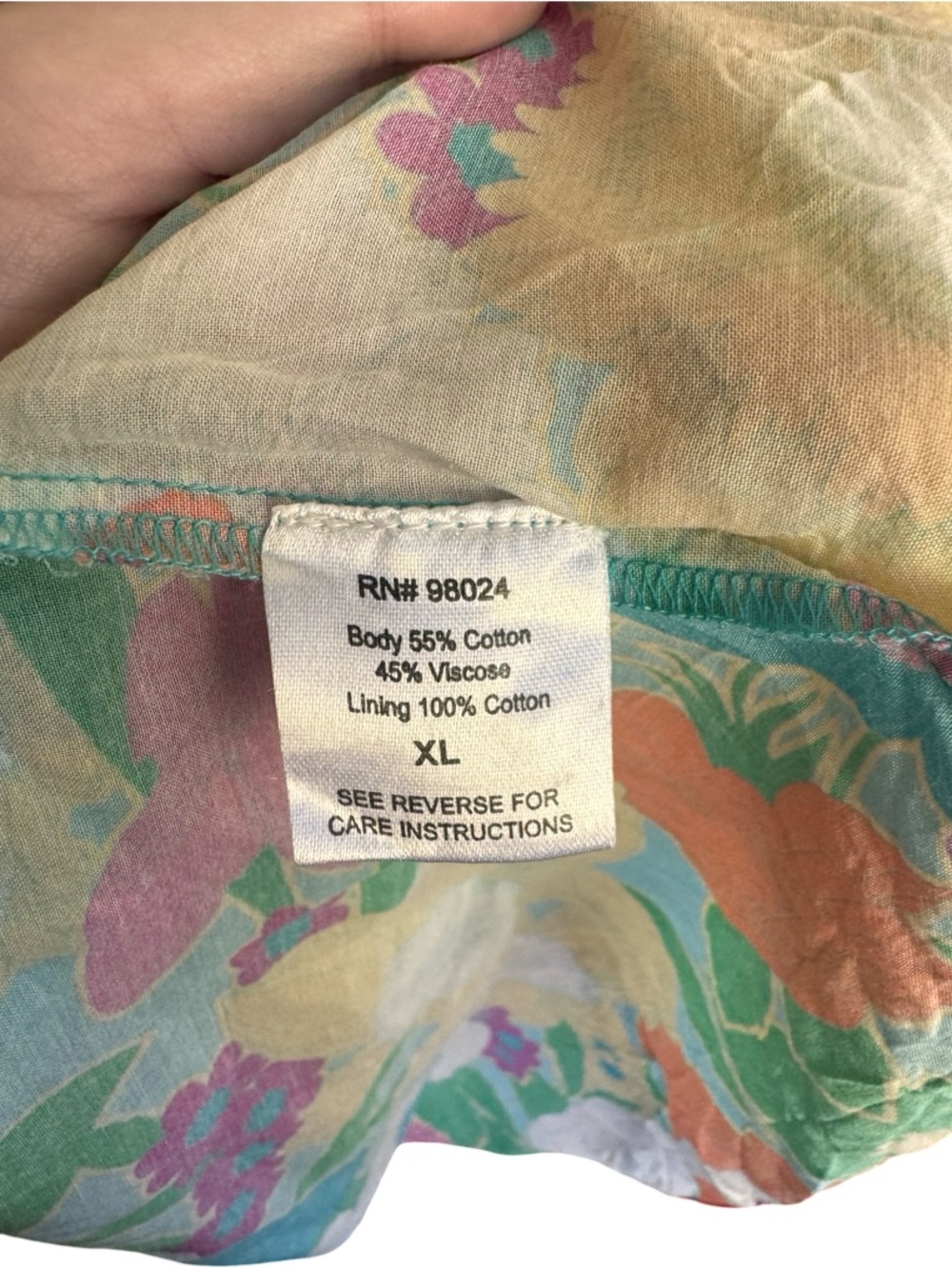 Love the Label Floral Blouse XL Boho Ruffle Sleeve Bright Print Top - Picture 3 of 11